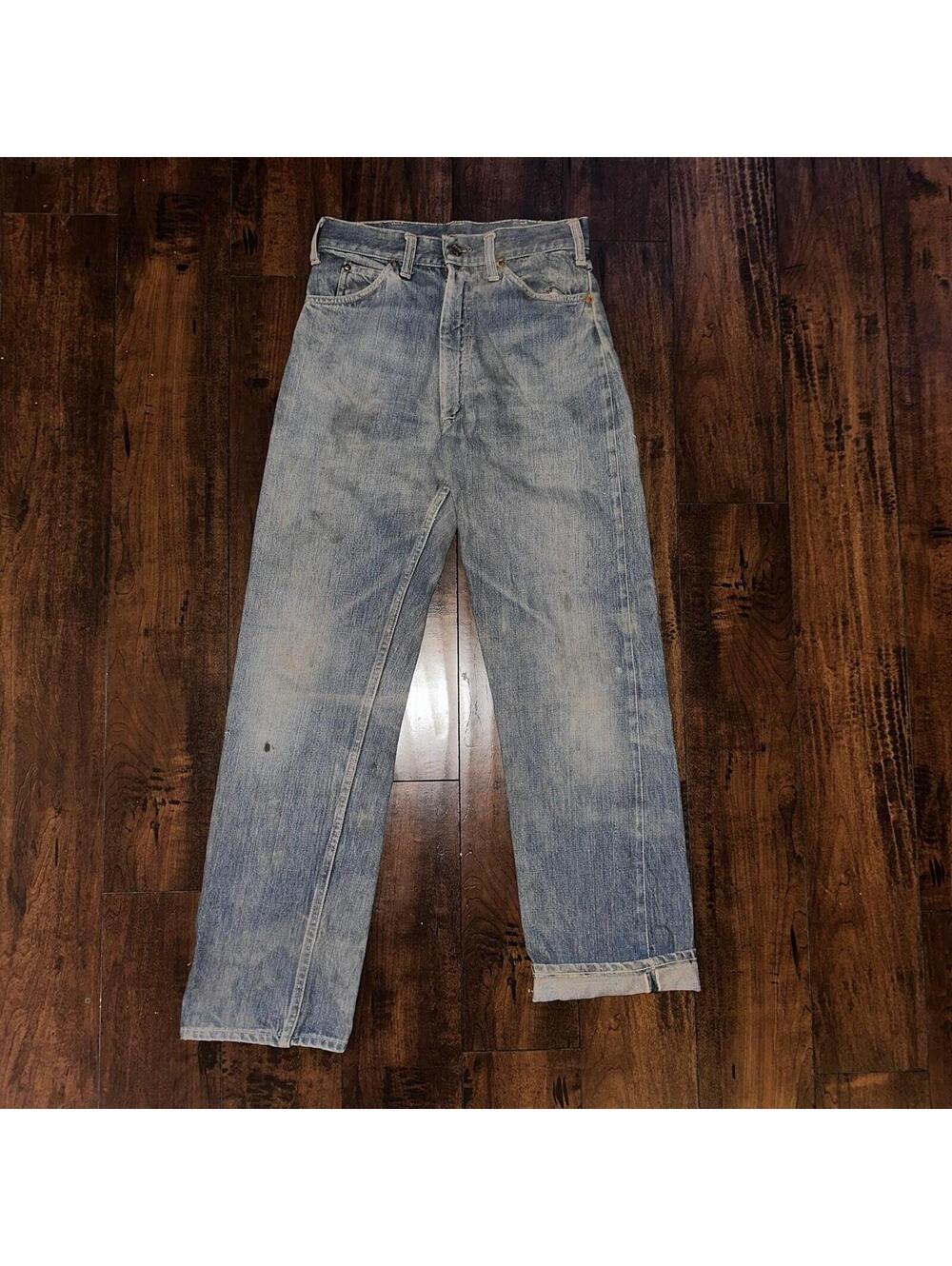 Bally True VTG 40s 50s Redline Selvedge Denim Jeans 1950s Levi’s Big E 27x30